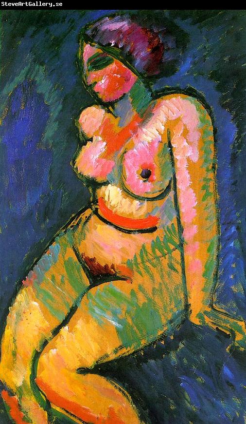 Alexei Jawlensky Seated Female Nude